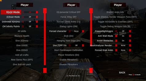 dying light cheat table download.